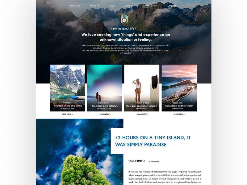 Wordpress Thema design voor website