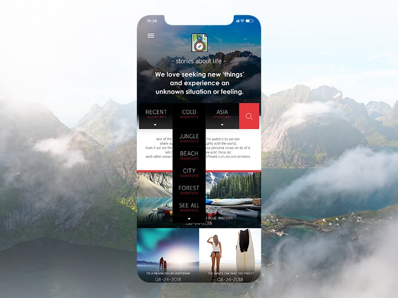 Adventure wordpress blog mobile editie