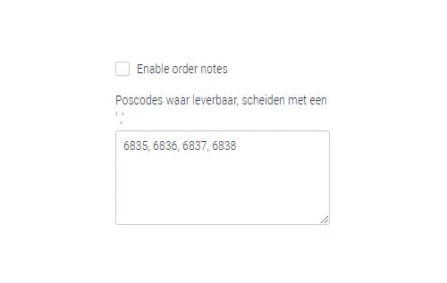 Postcode controle webshop 1