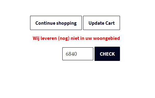 Postcode controle webshop 4