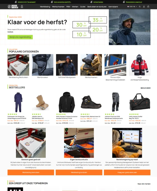 Unishore Shopify Webhop screenshot 1