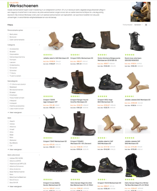 Unishore Shopify Webhop screenshot 2