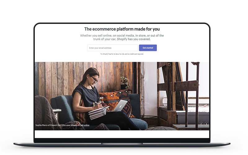 Registratie bij Shopify